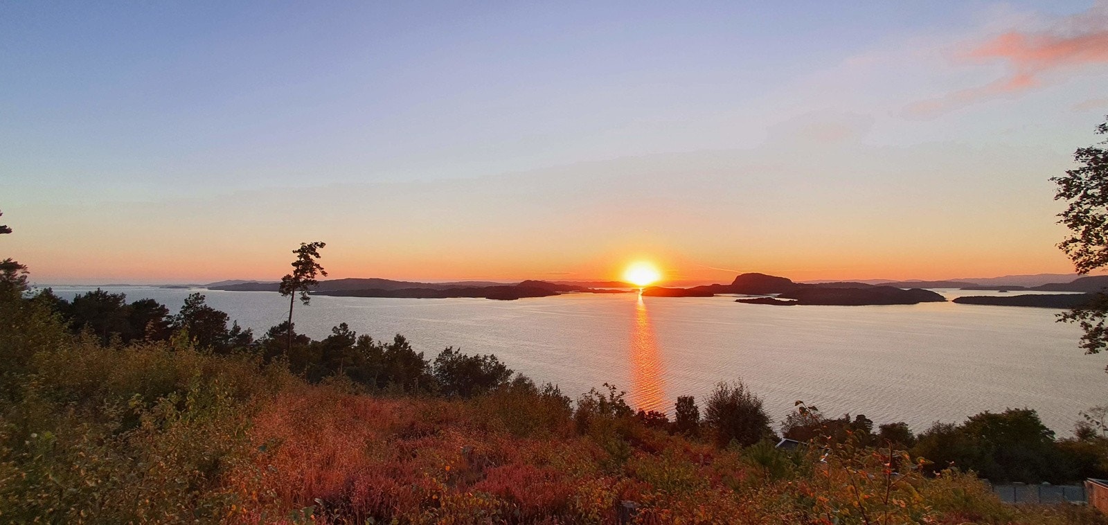 Vakker solnedgang fra Lysåsen Galleribilde