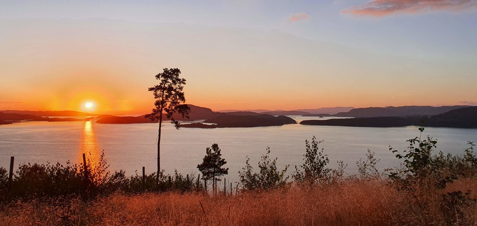 Vakker solnedgang fra Lysåsen Galleribilde