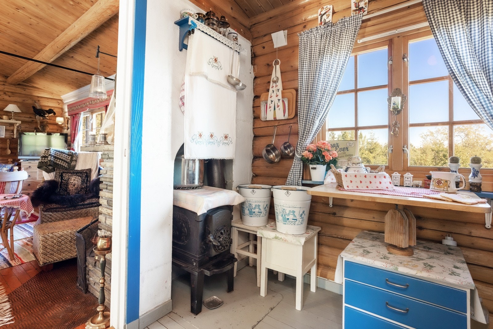 Alle hytter har sitt eget kjøkken, det har vi her også; Galleribilde