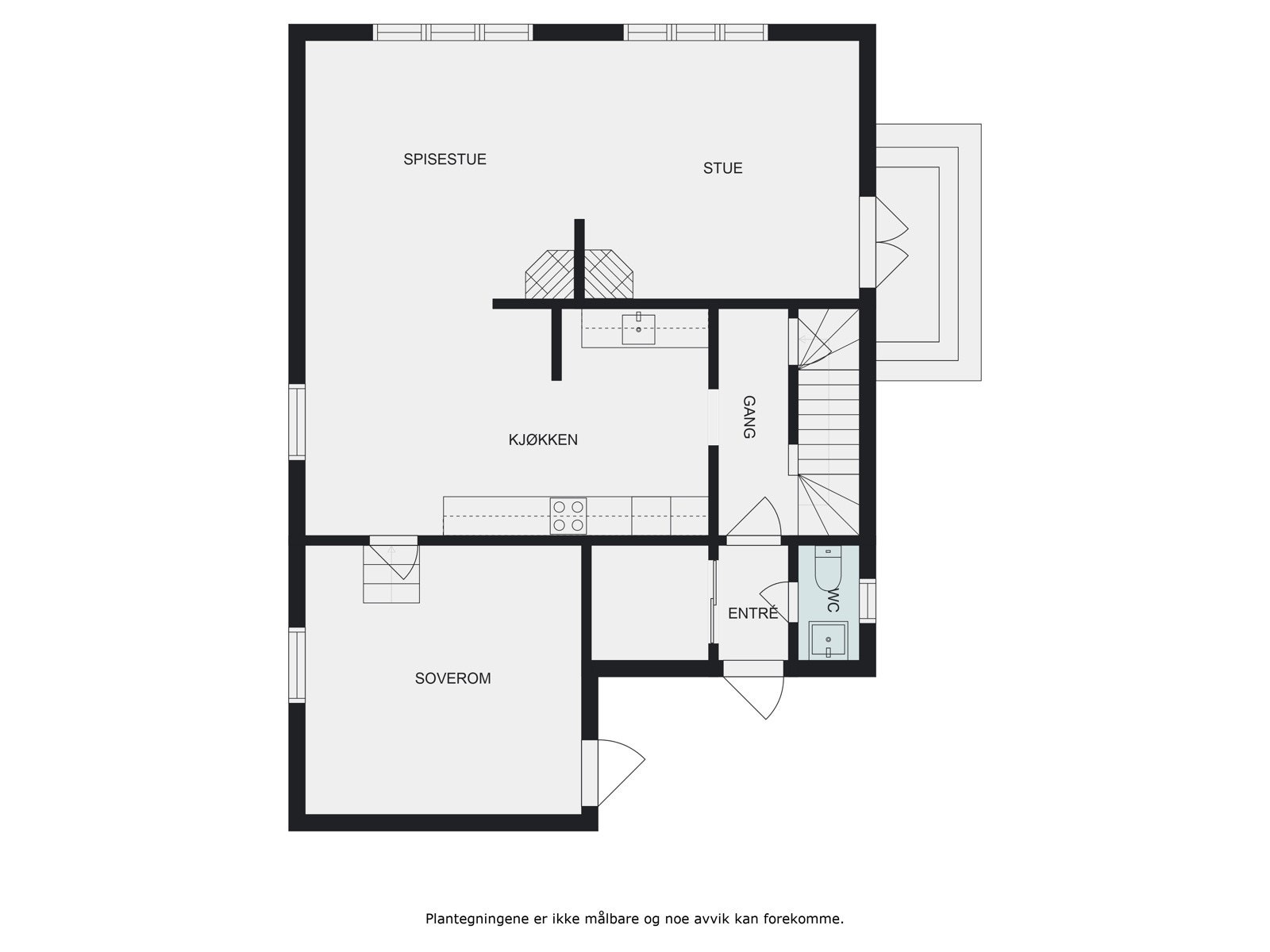 Plantegning 1. etg. Galleribilde