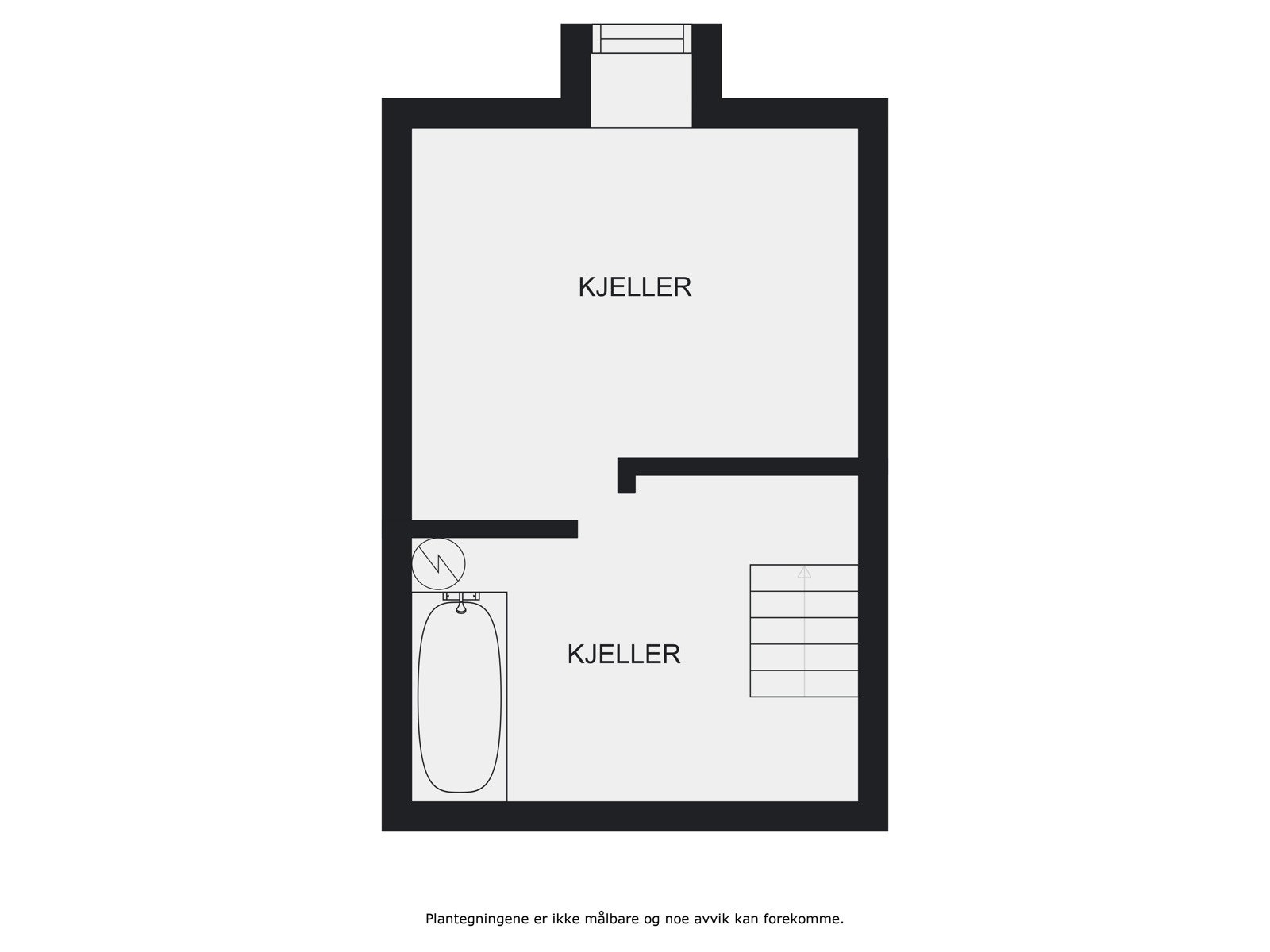 Plantegning kjeller. Galleribilde