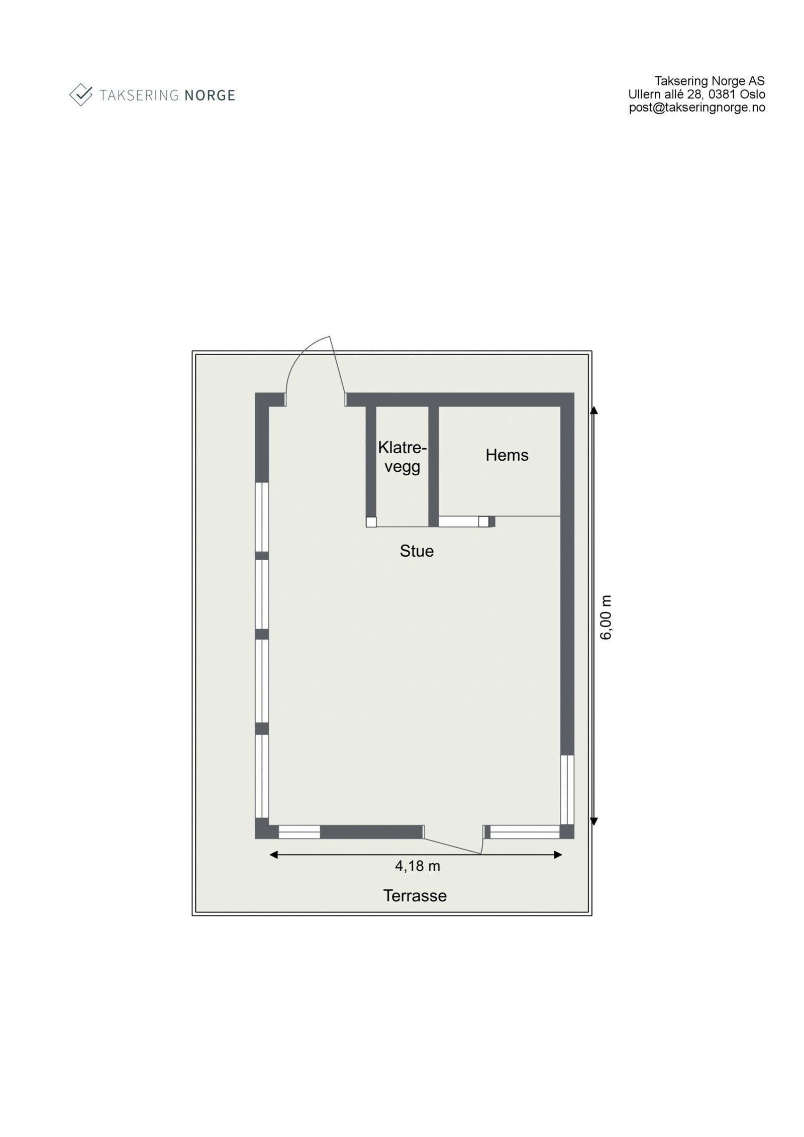 Plantegning atelier. Galleribilde