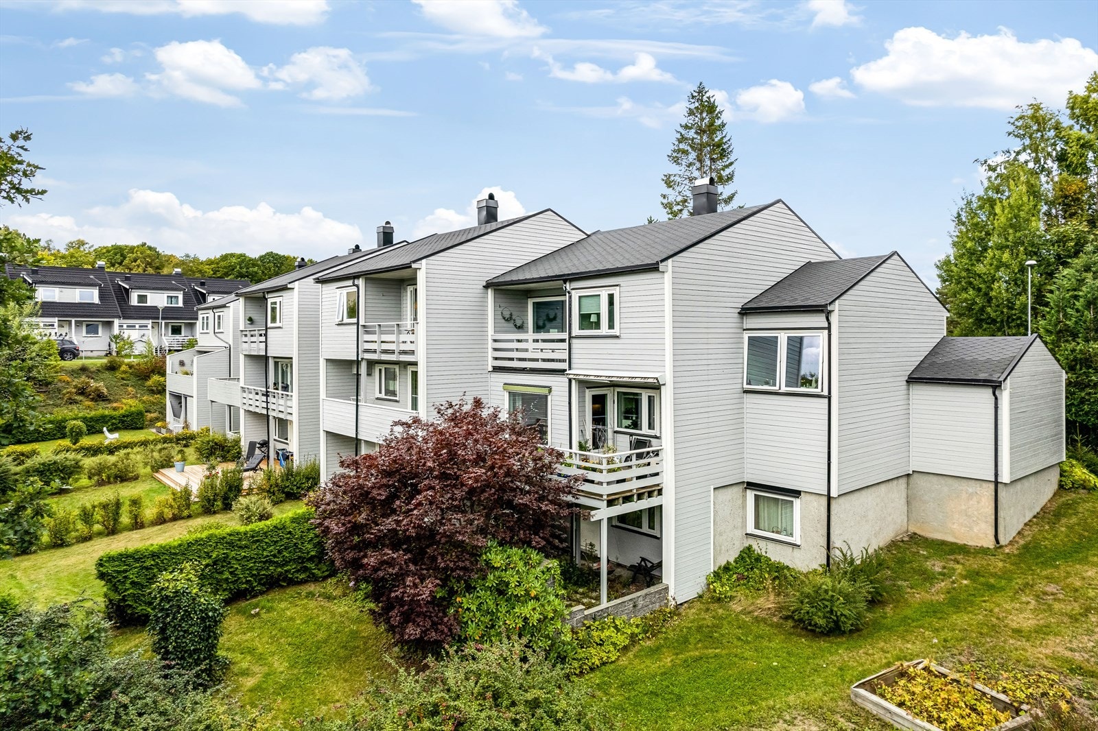Boligområdet er derfor stille og rolig, og det er trygt å la barn leke fritt. Galleribilde