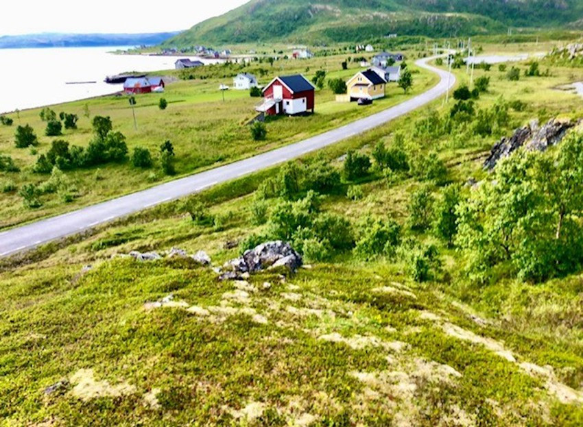 Eiendommen har en stor tomt med 2 teiger.
