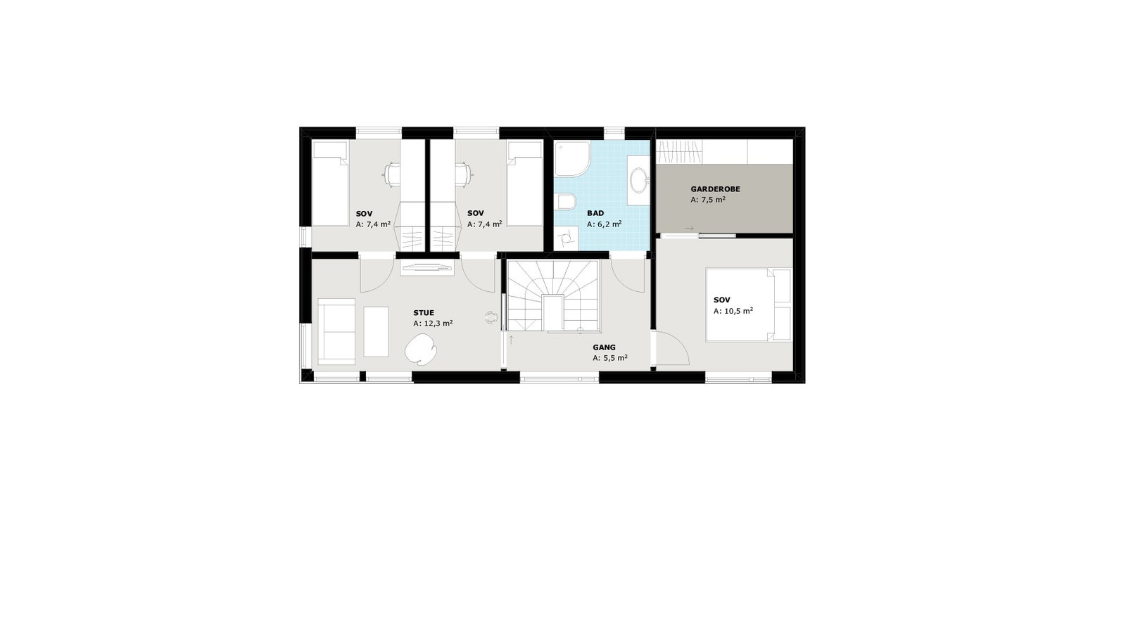 Dråpen - planløsning 2. etasje Galleribilde