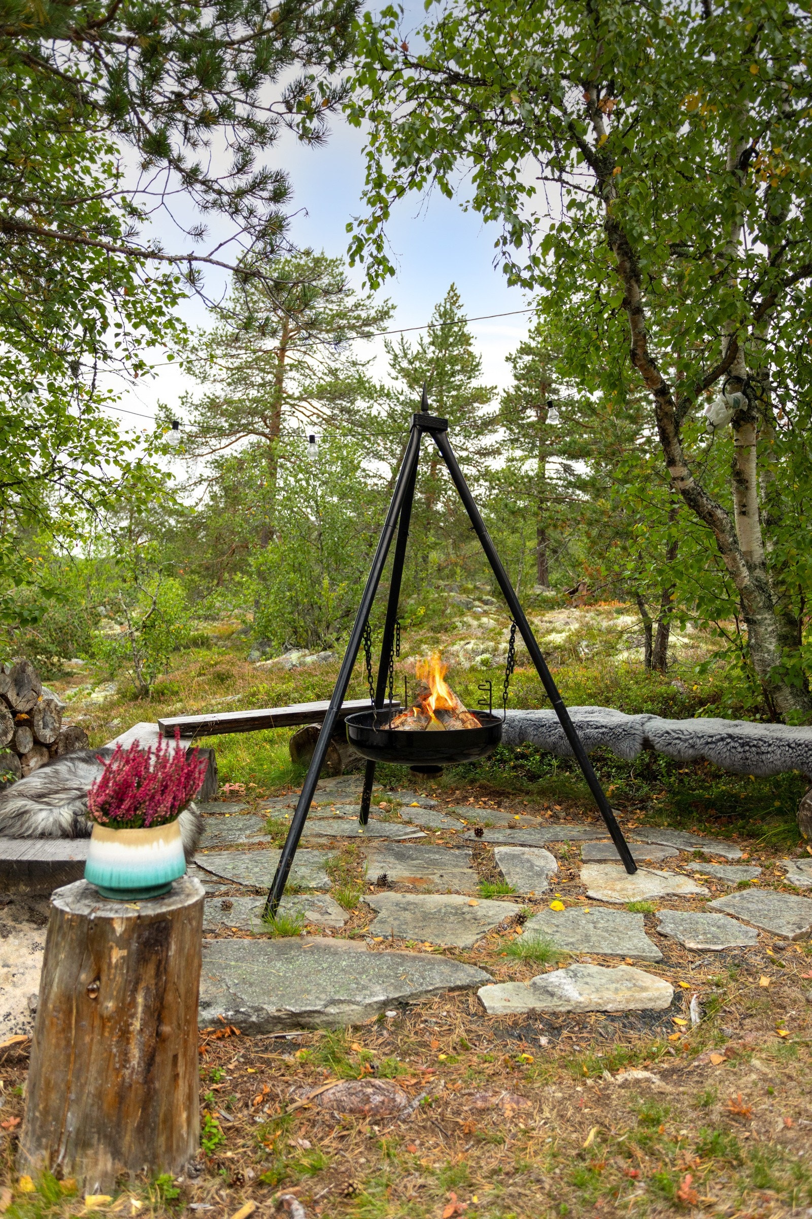 Stemningsbilde bålpanne-område. Galleribilde