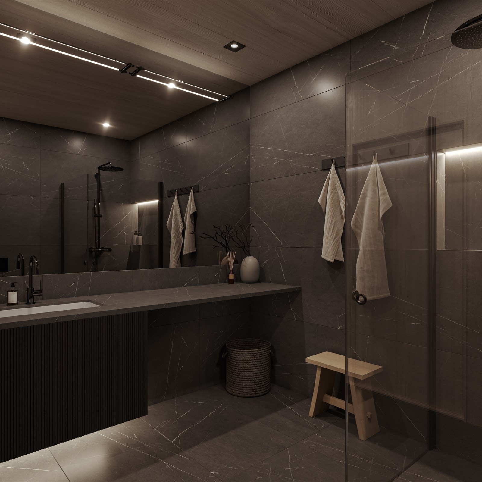 Badene vil ha moderne og praktisk innredning, samt baderomsgarnityr fra Tapwell (bildet er kun ment som illustrasjon) Galleribilde