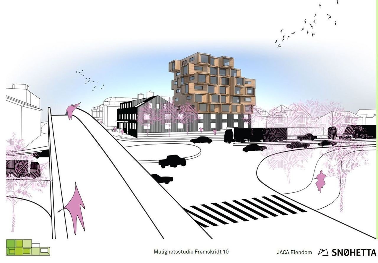 En av skissene vedr mulighetsstudie Galleribilde