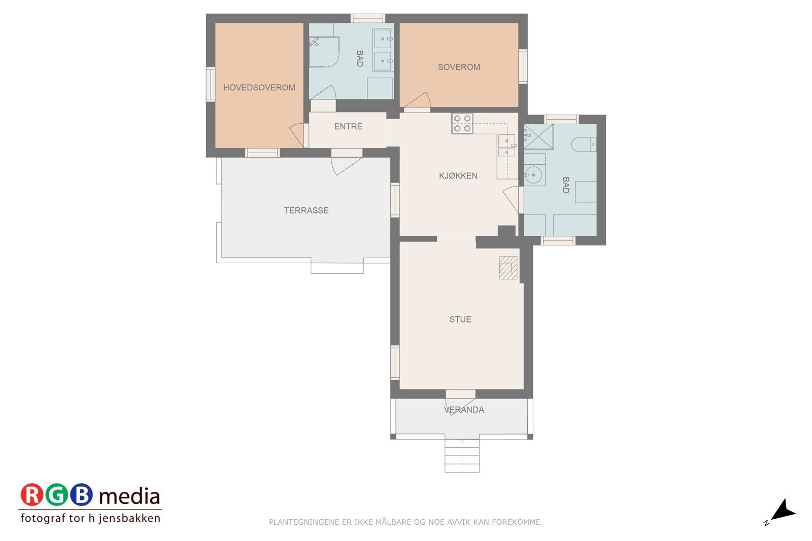 Plantegning av hytta. Galleribilde