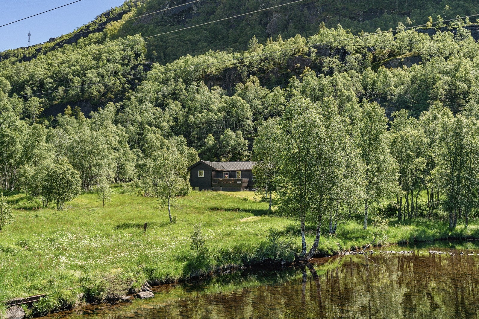Hyttens beliggenhet taler for seg selv, her kan du være helt i fred Galleribilde