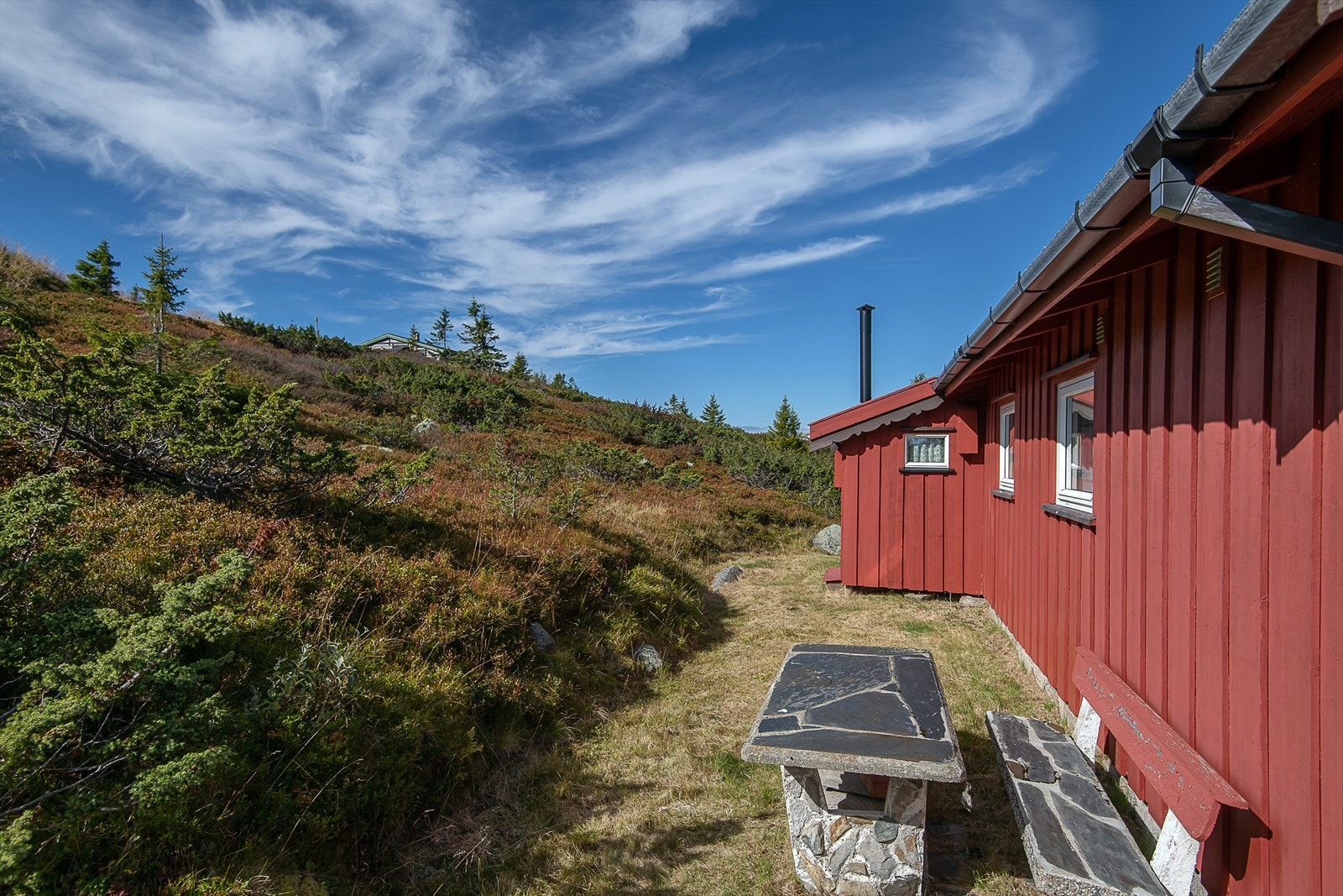 Lun og fin plass i kveldssola. Galleribilde