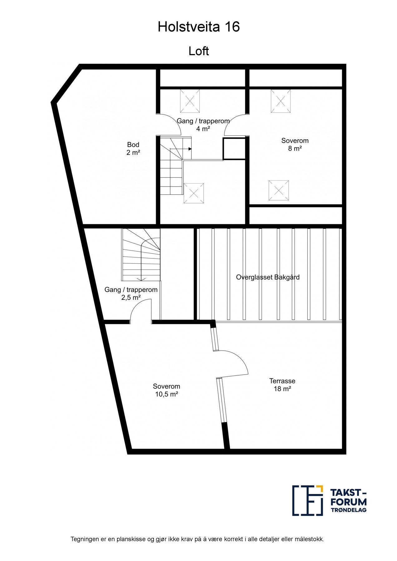 Planskisse Loft Galleribilde