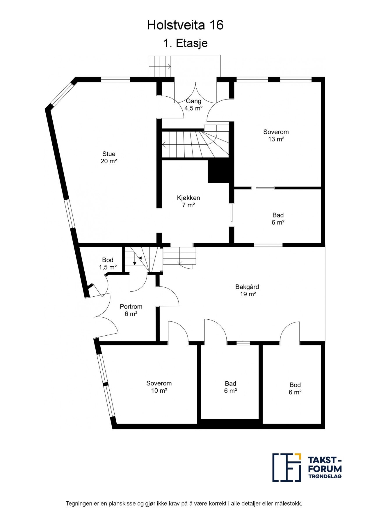 Planskisse 1. Etasje Galleribilde