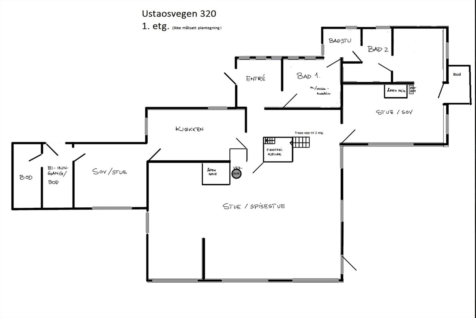 ny plantegning 1 etg. ( kun illustrasjon) Galleribilde
