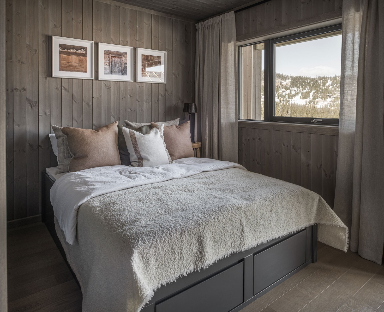 Bilde fra visningshytte (hytte nr. 10). Galleribilde