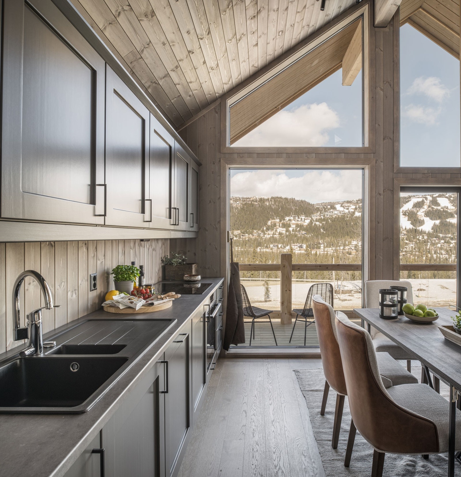 Bilde fra visningshytte (hytte nr. 10). Galleribilde