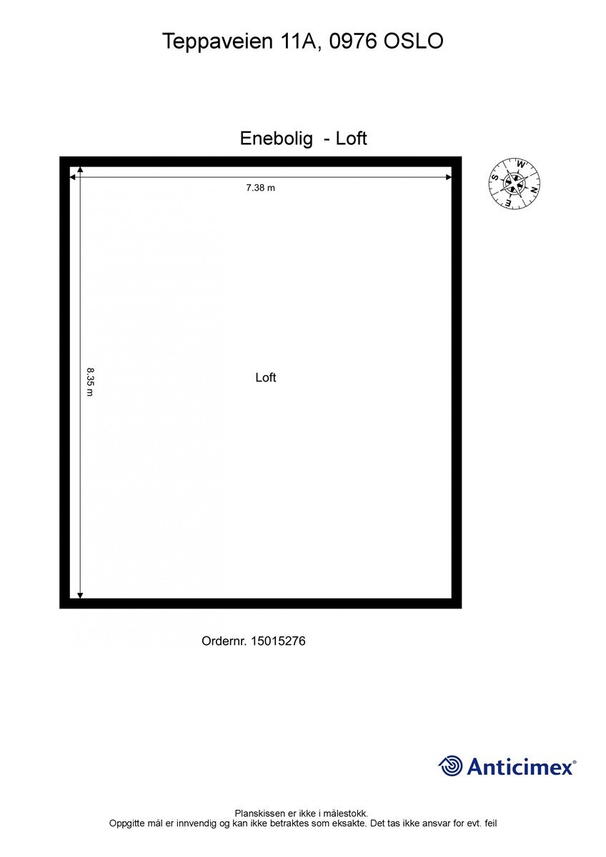 Plantegning loft Galleribilde