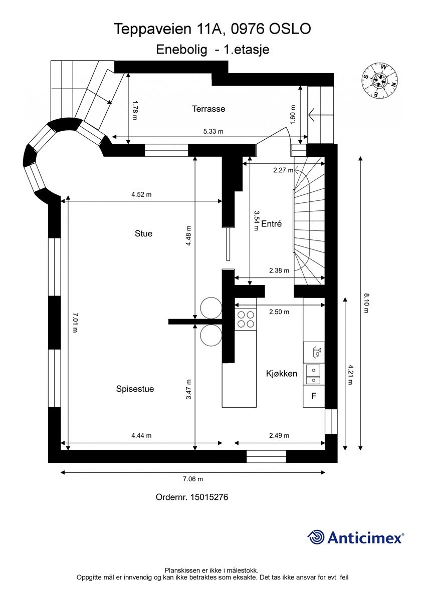 Plantegning 1. etasje Galleribilde