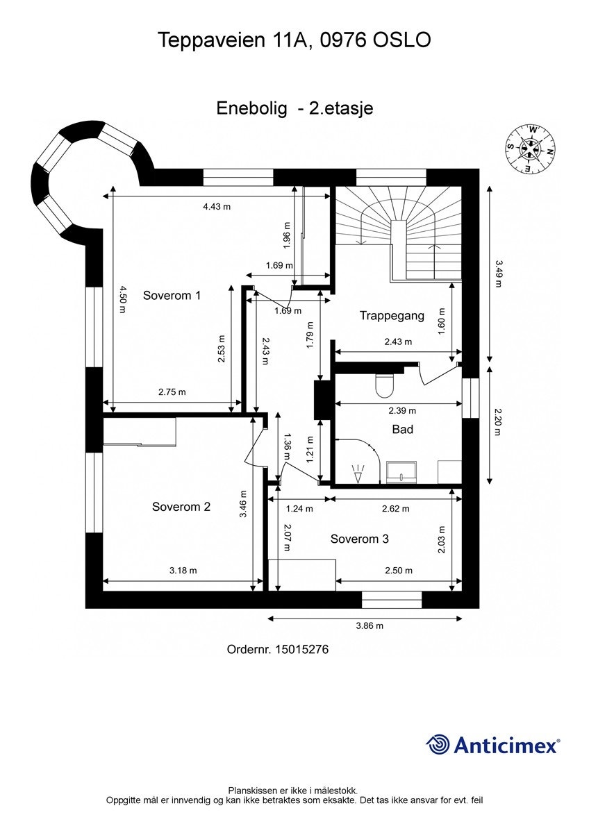 Plantegning 2. etasje Galleribilde