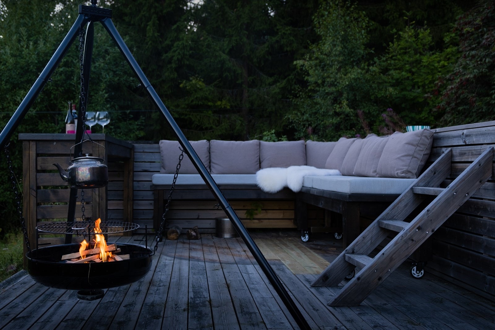 Koselig terrasseplatting hvor man eksempelvis kan samle gjengen og grille Galleribilde