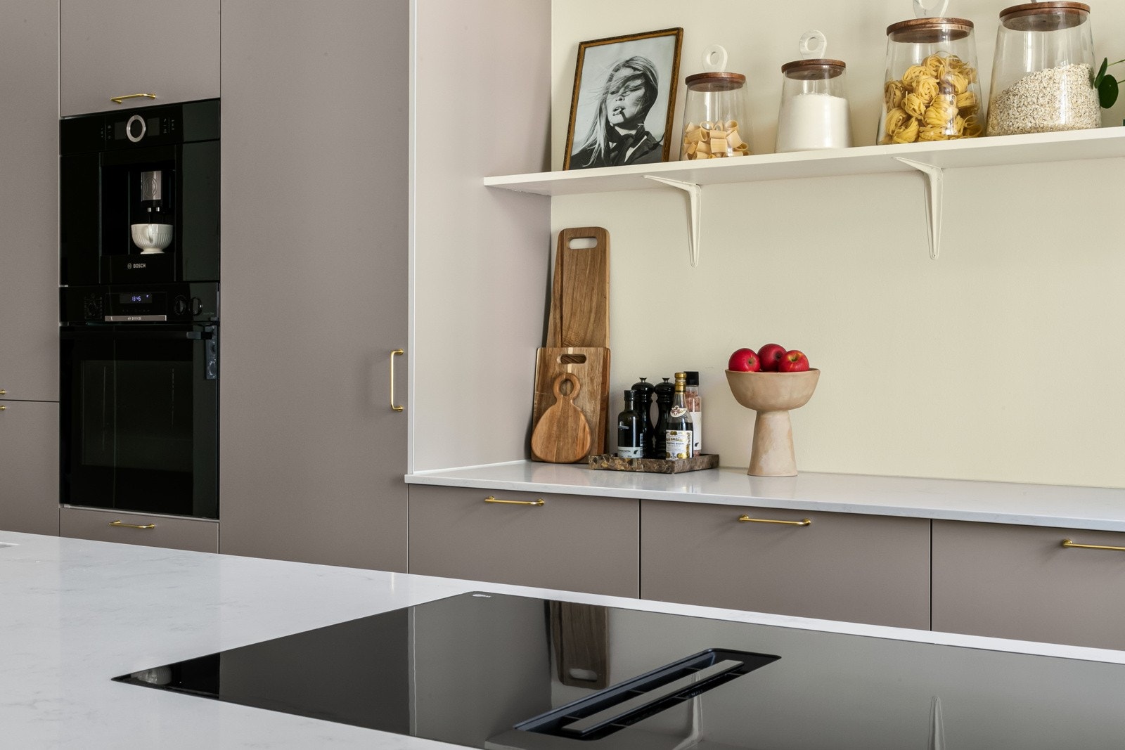 Induksjonsplatetopp med innebygd ventilator Galleribilde