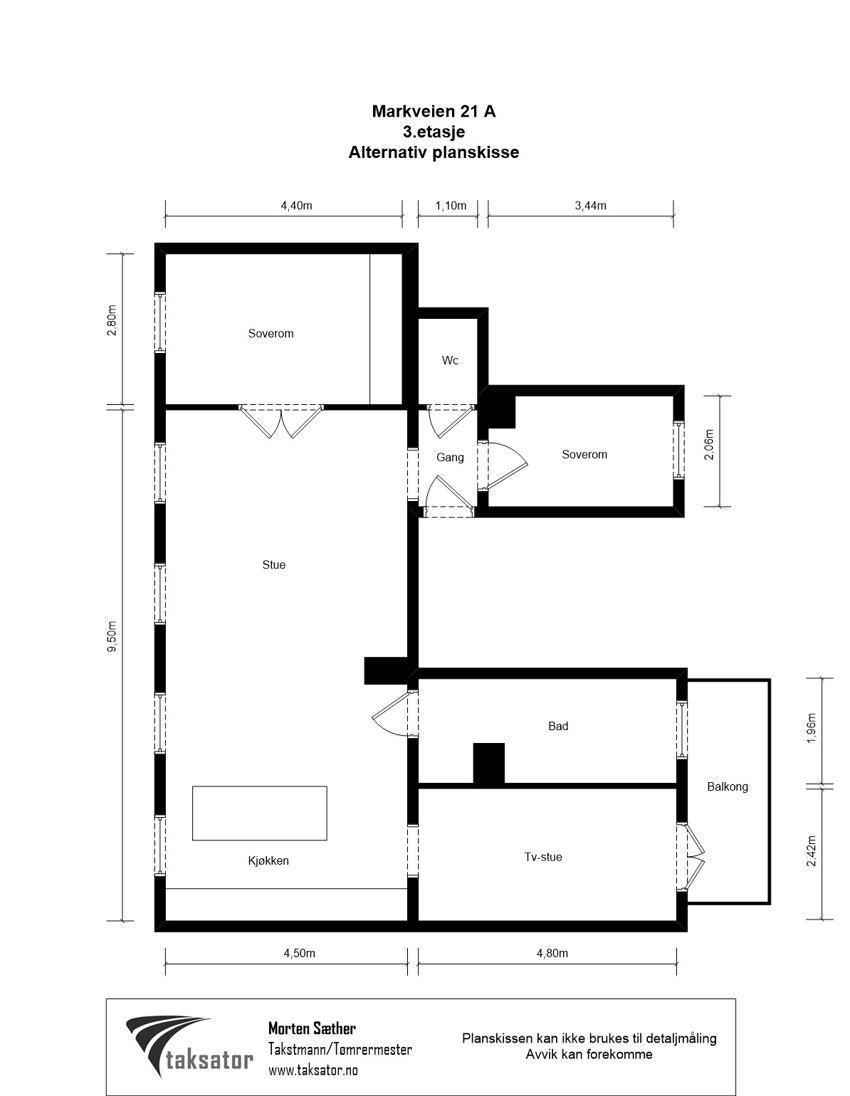 Plantegning av Markveien 21 Galleribilde