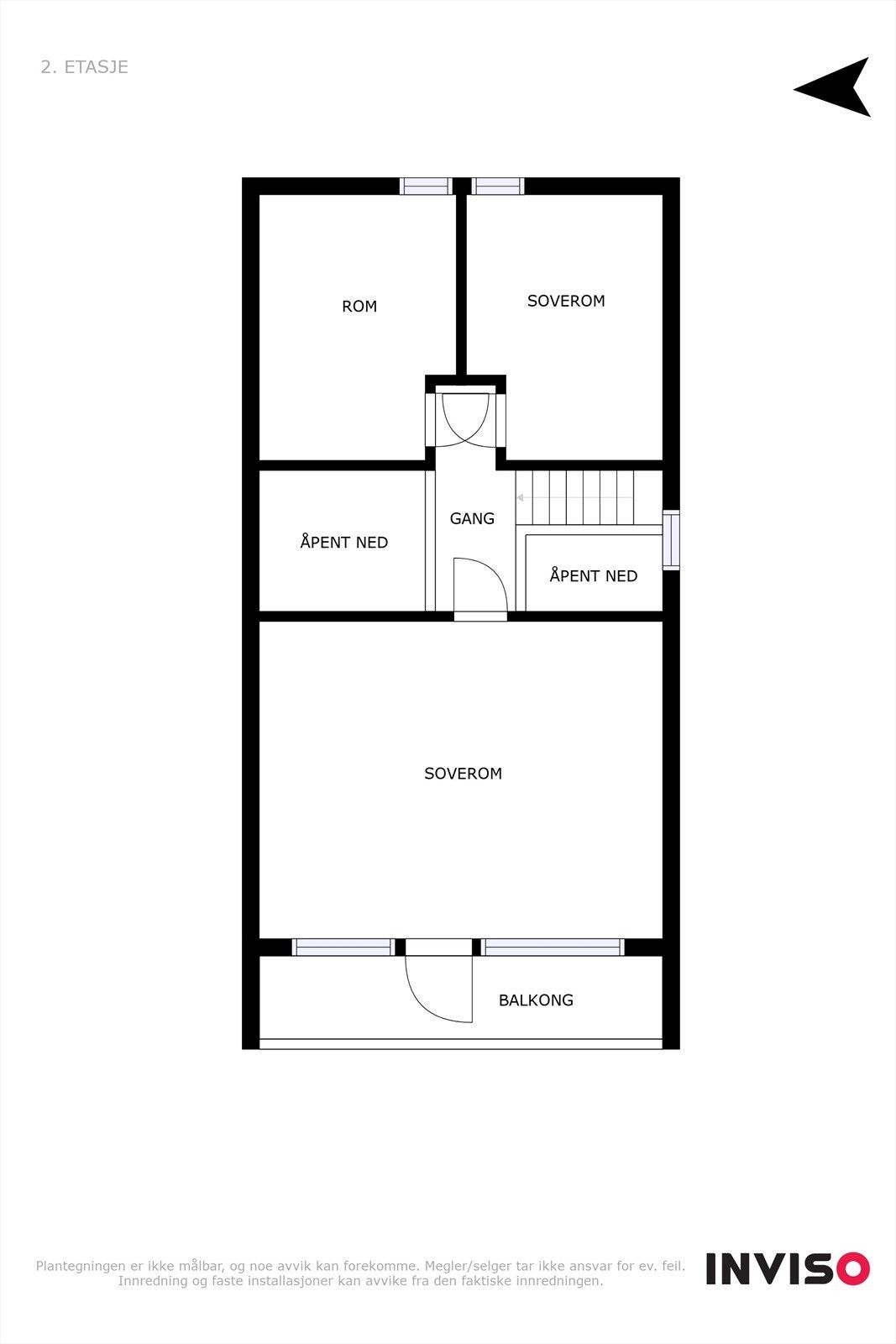 Plantegninger andre etasje. Galleribilde