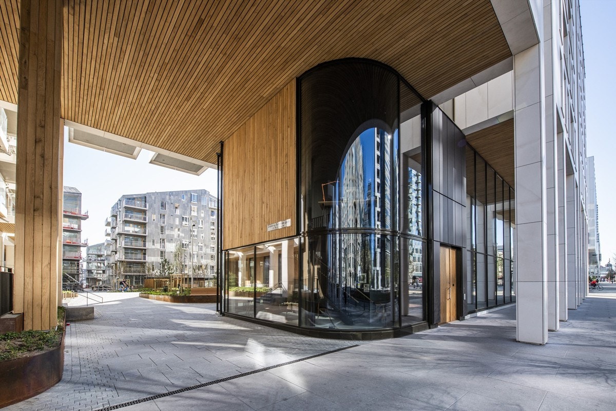 Fasade | Adkomst fra Dronning Eufemias gate. Galleribilde