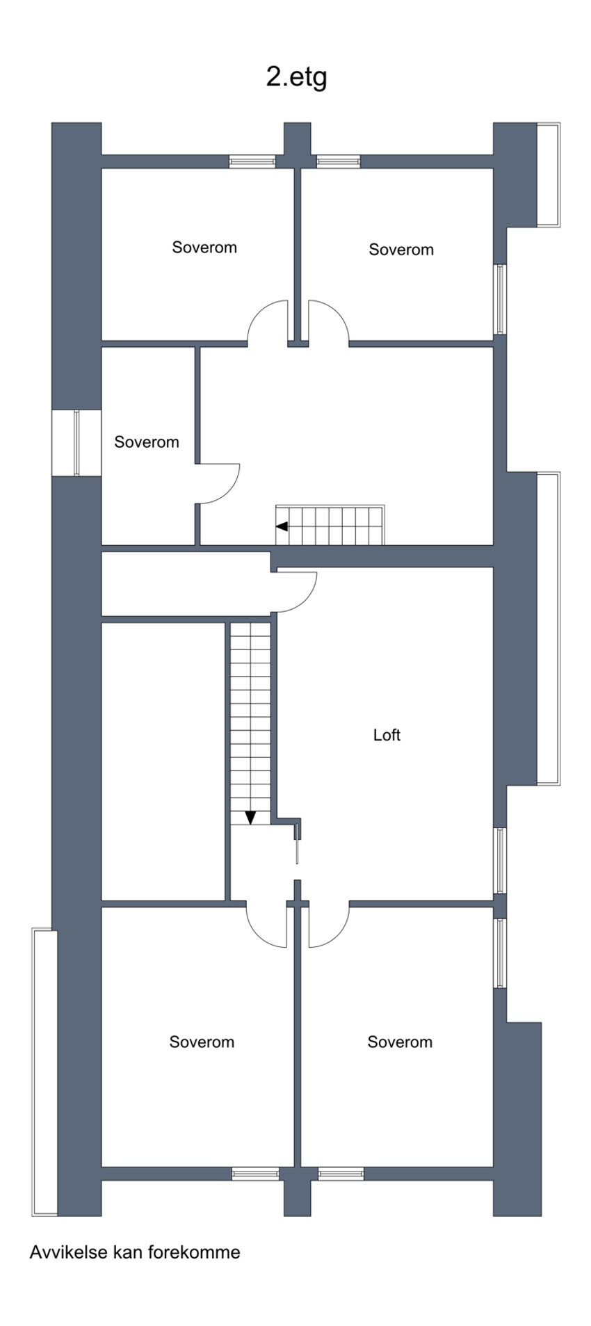 Plantegning loftetasje Galleribilde
