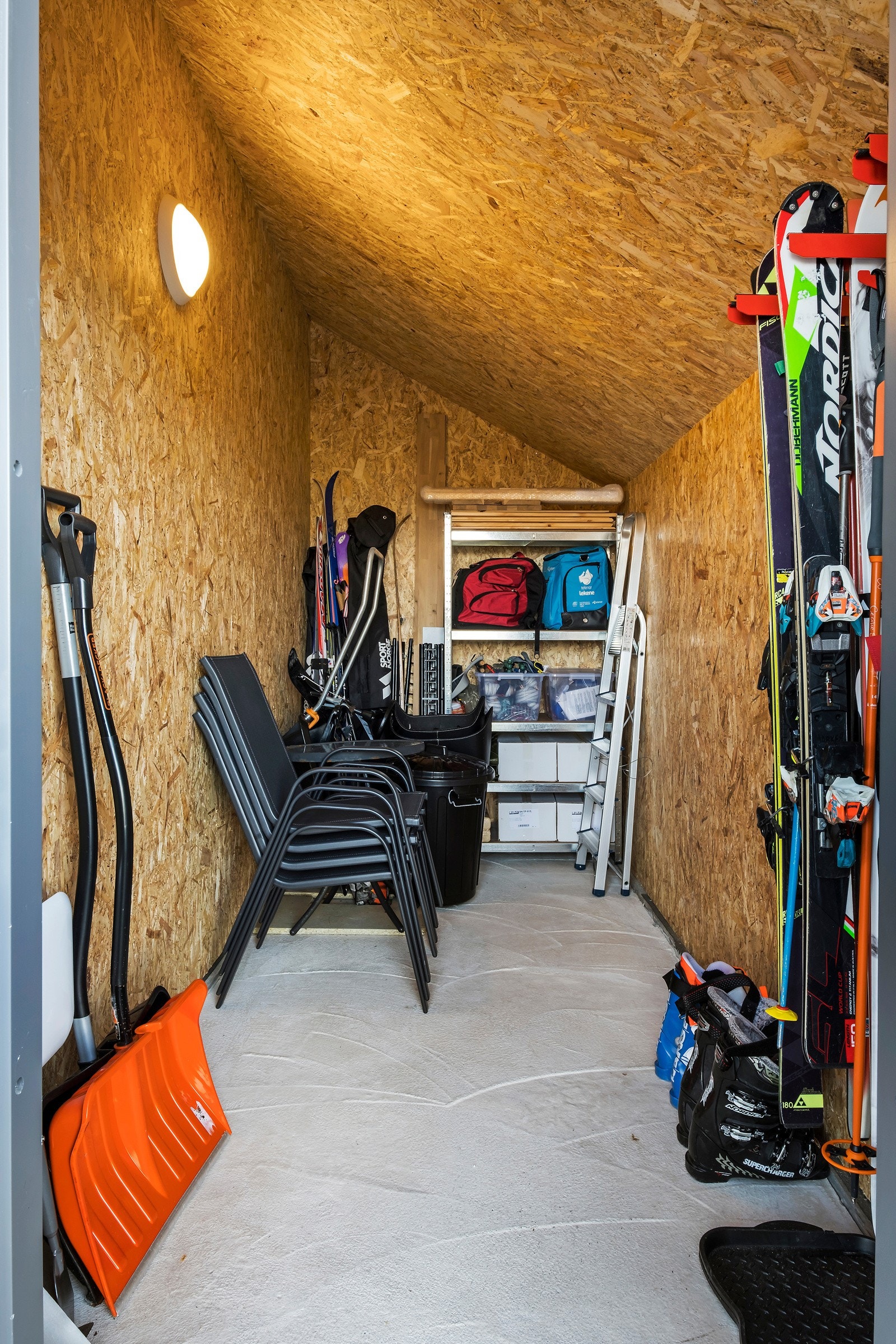 Utvendig sportsbod på 7 kvm, oppført i 2021. Galleribilde