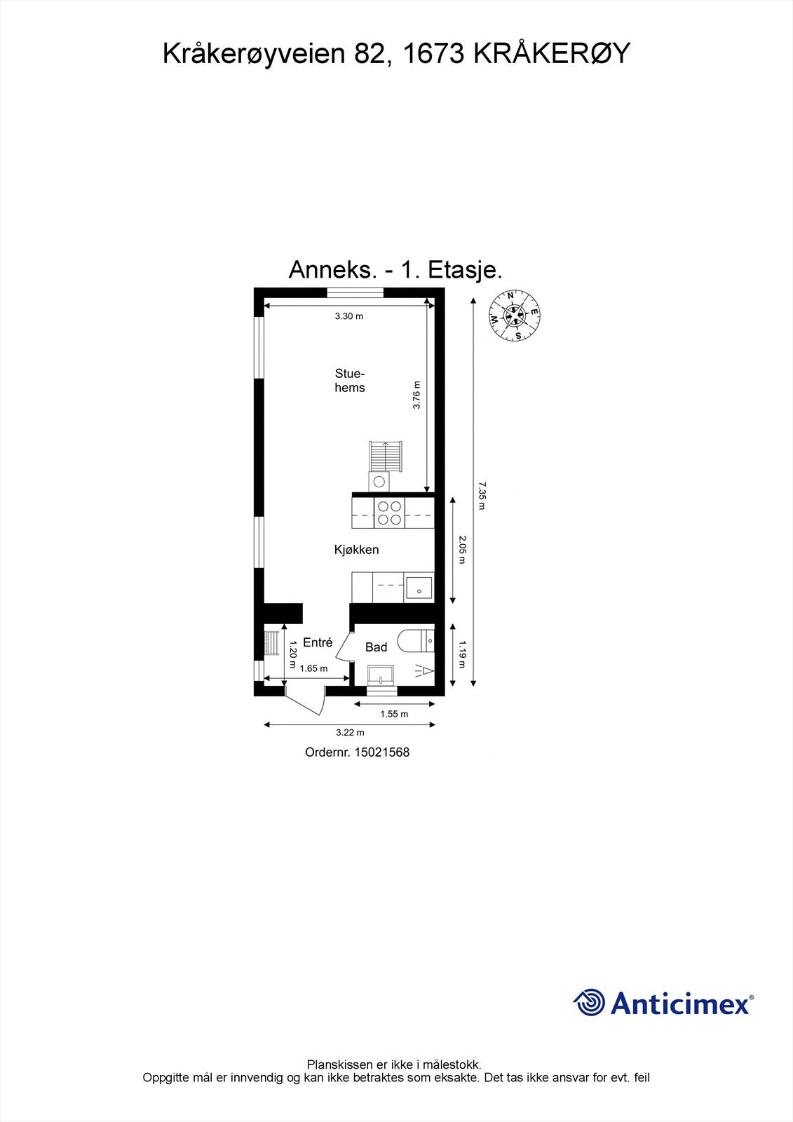 Veiledende skisse av anneks. Galleribilde
