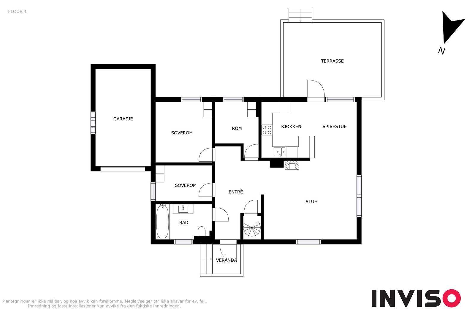 Plantegning - 1. etasje Galleribilde