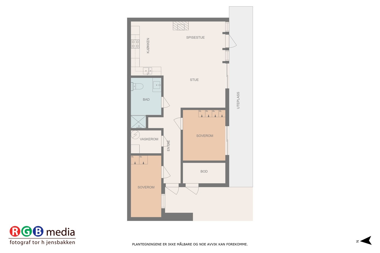 Plantegning Langbakkgutua 3b. Galleribilde