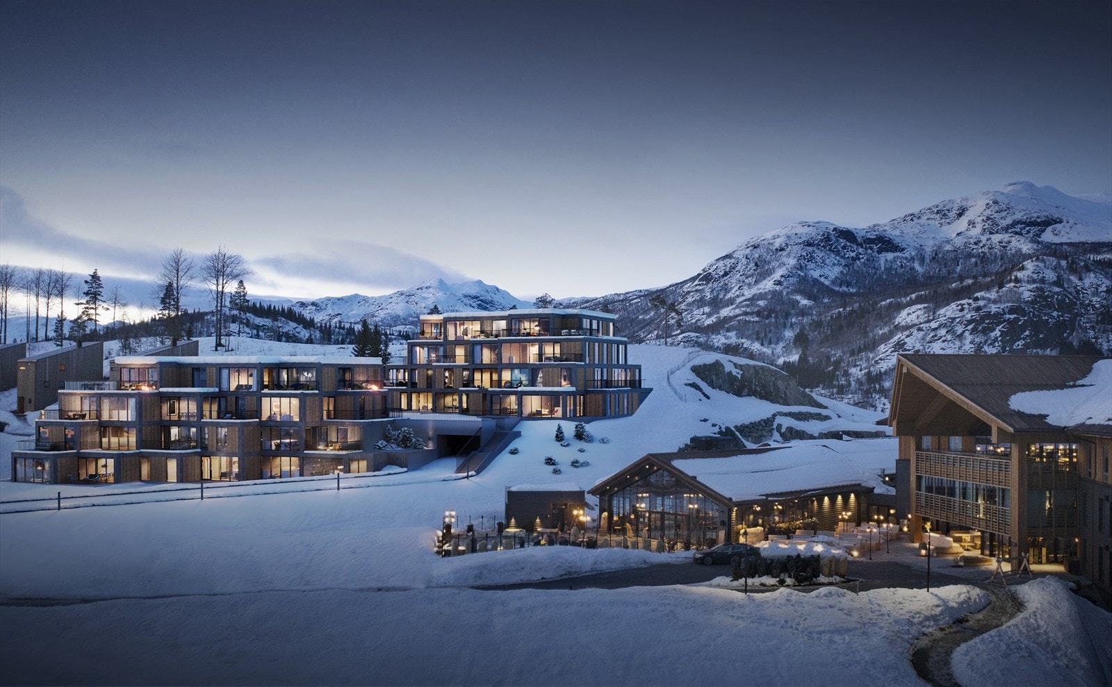 Alle leilighetene vil få en meget god takhøyde i oppholdsrom på 2,6 meter, samt store og fine vindusflater - stedvis helt fra gulv til tak Galleribilde