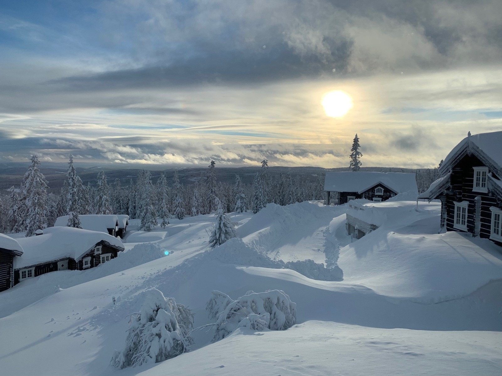 Utsikt vinterstid Galleribilde