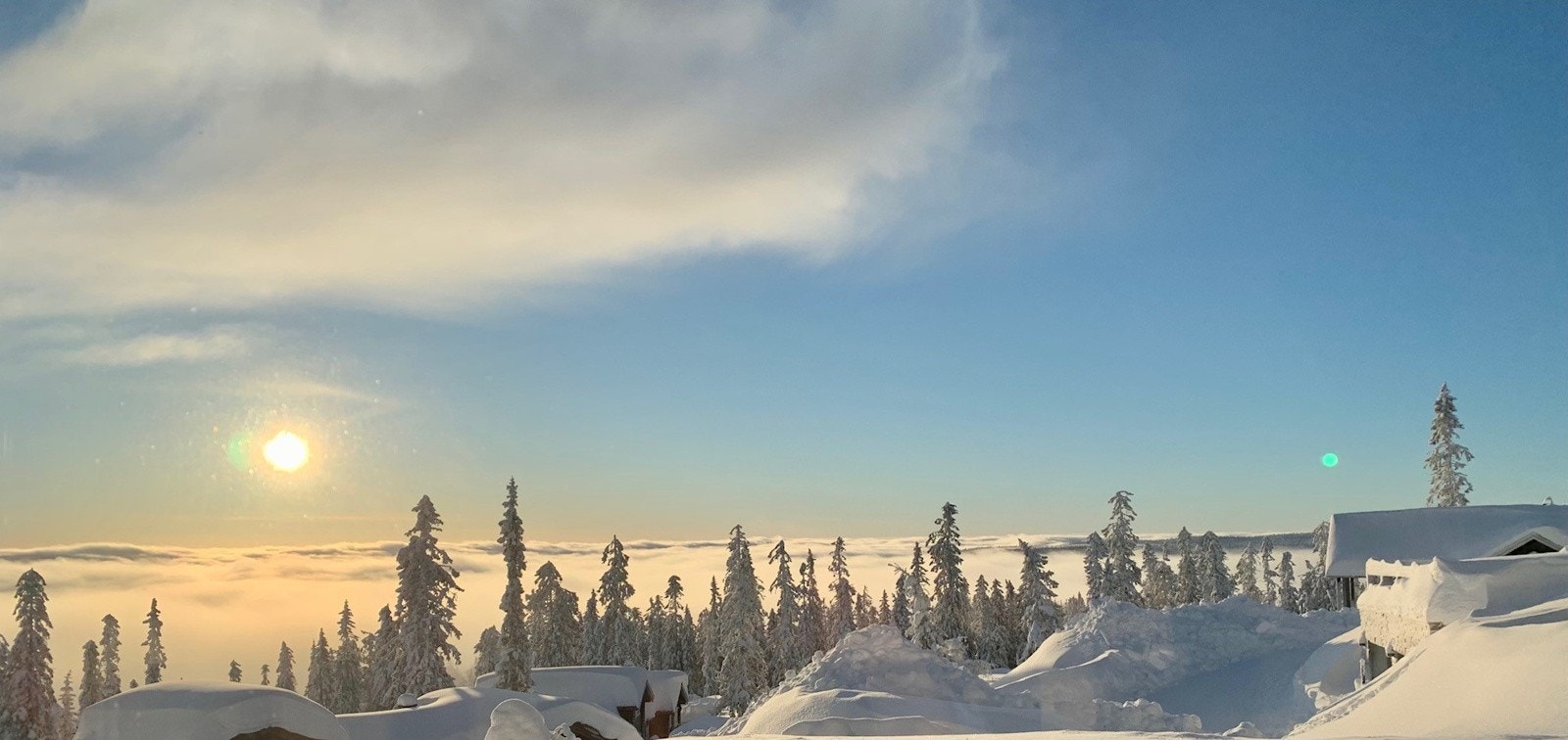 Utsikt vinterstid Galleribilde