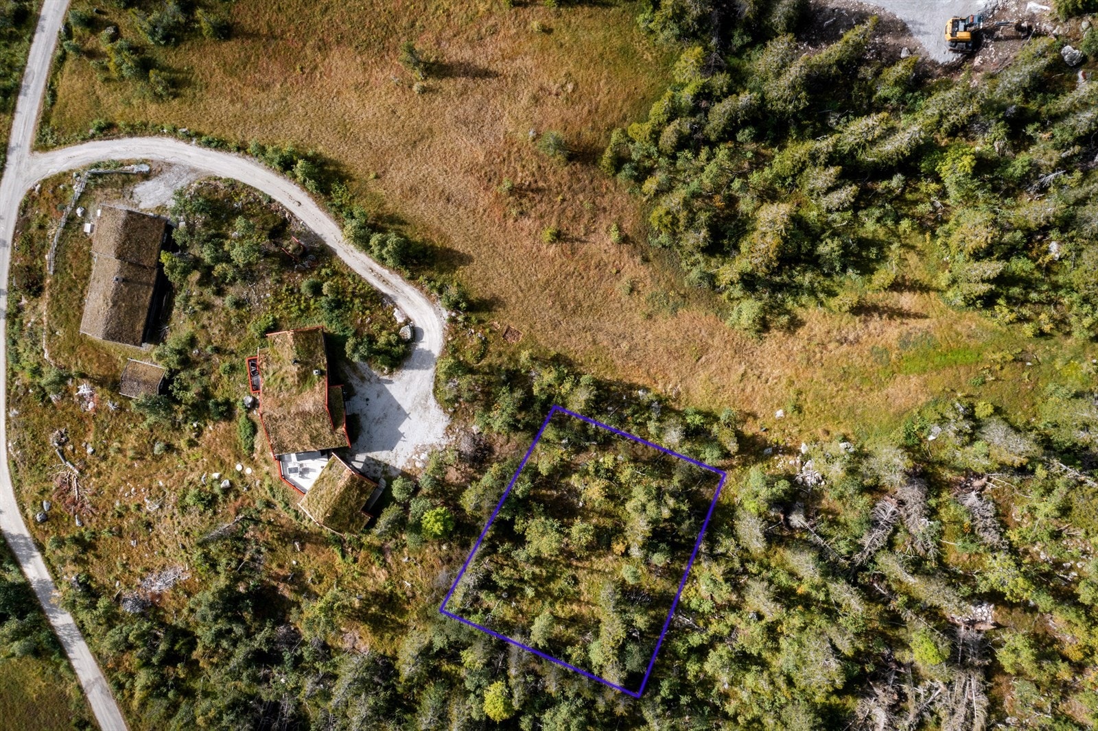 Oversiktskart med tomta markert Galleribilde