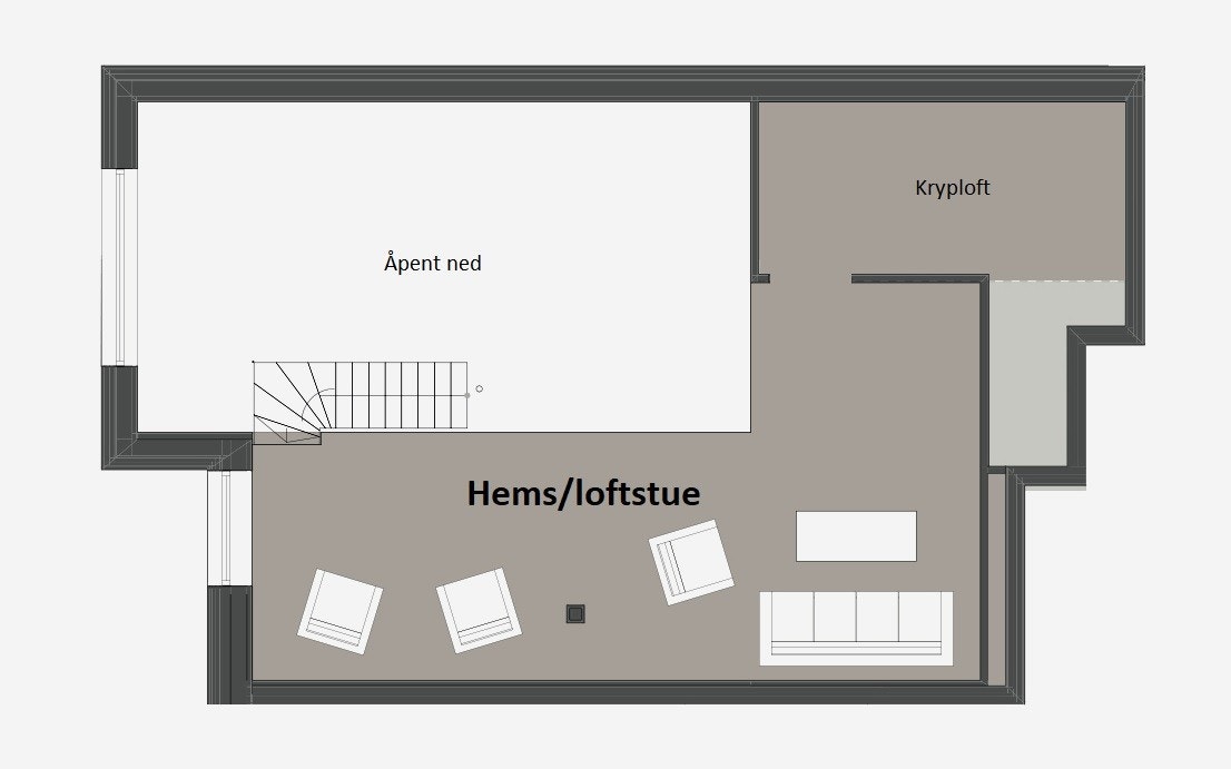 Planløsning hems. Galleribilde