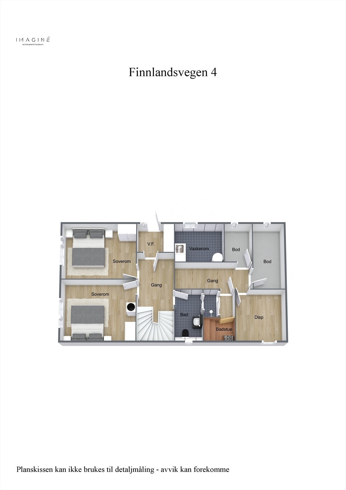Plantegning- 3D - 1. Etasje Galleribilde