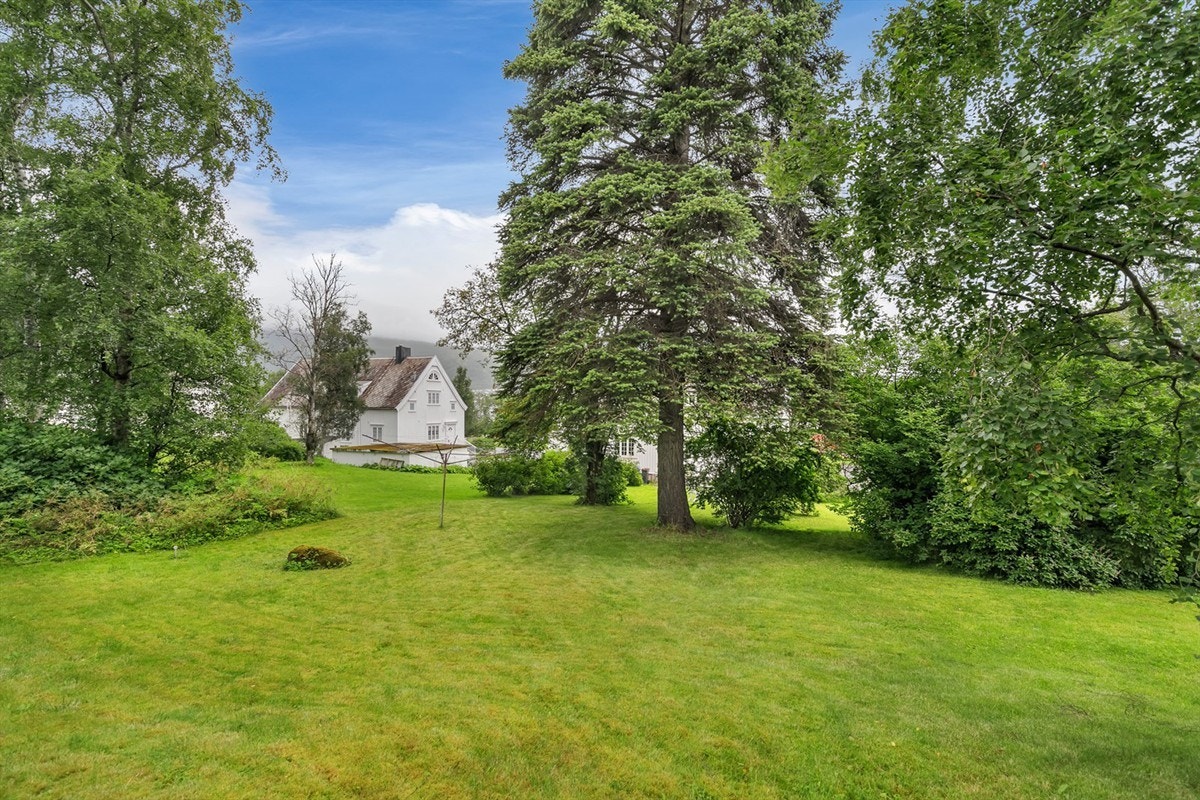 Havnegata 18B kan friste med en meget flott hage, her har du din egne lille park. Galleribilde