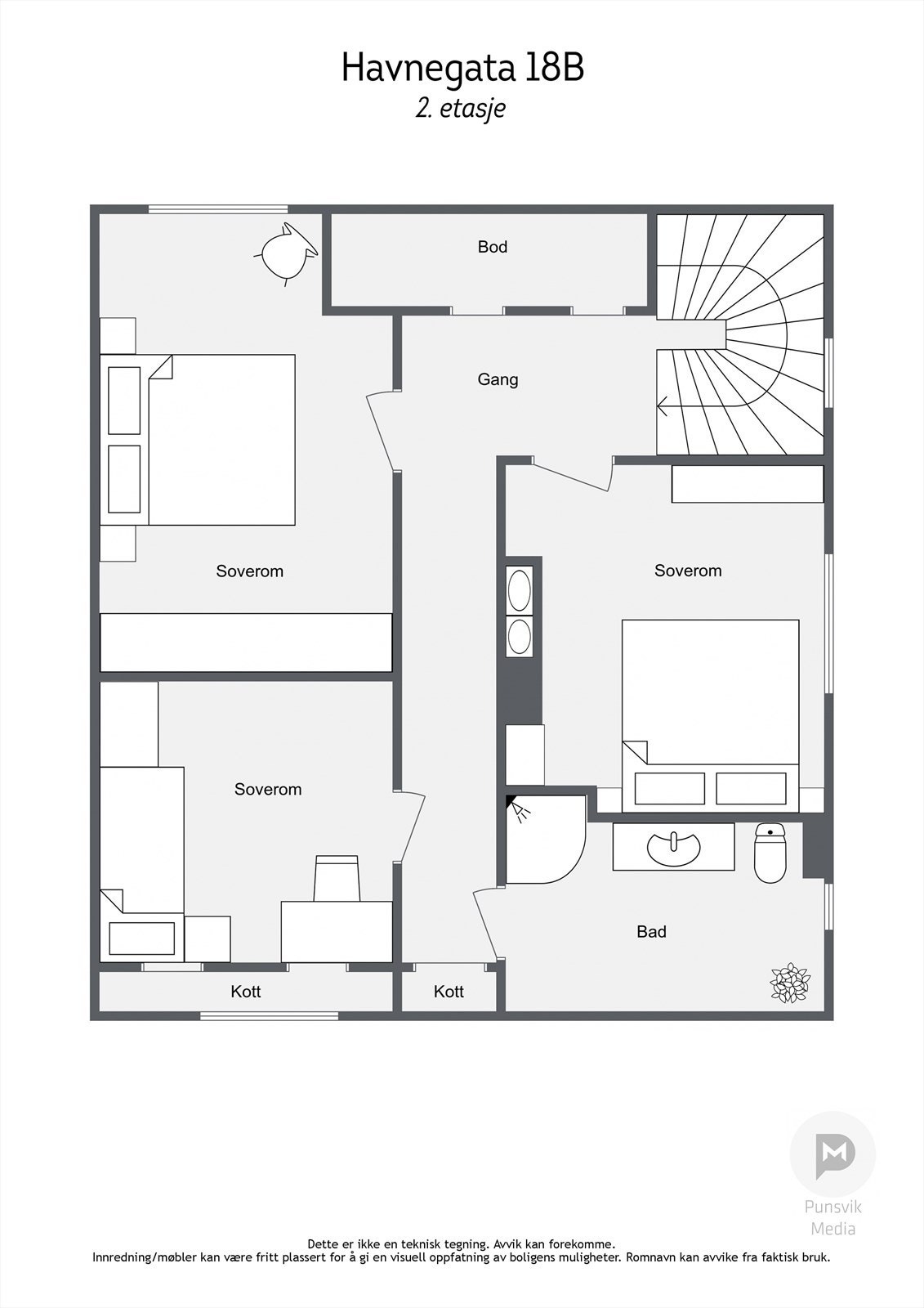 - tar vi en rask titt på plantegningen for å orientere oss. Galleribilde