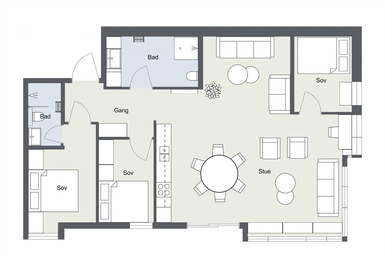 Planløsning. Galleribilde