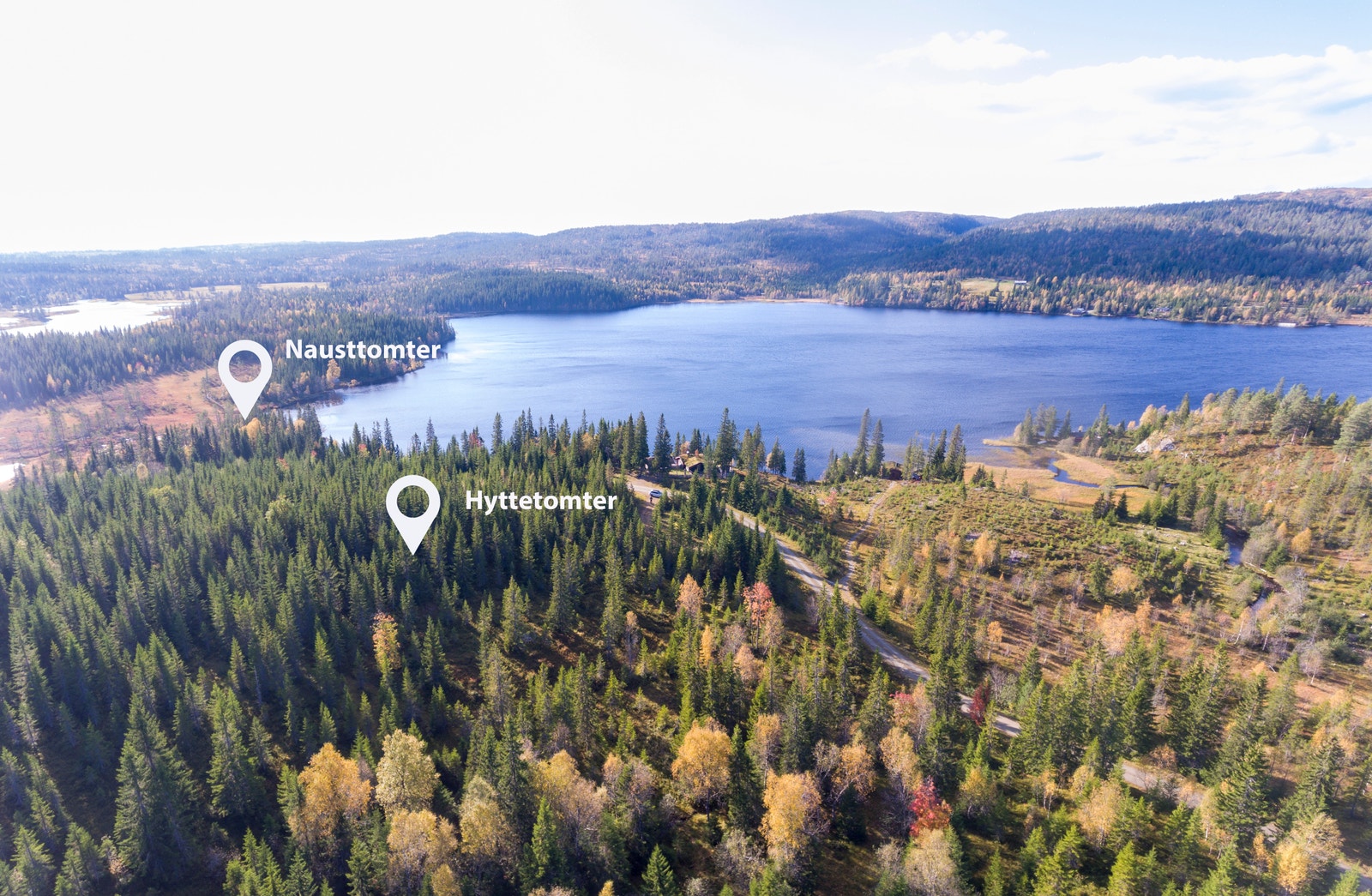 Du kan selv velge hvilken hytteleverandør du ønsker i Finnåsen hyttefelt Galleribilde