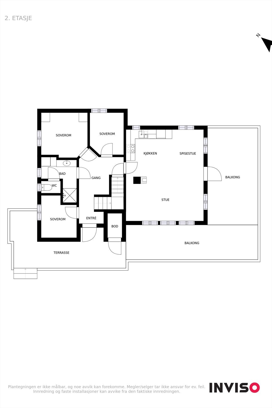 Planskisse hovedetasje Galleribilde