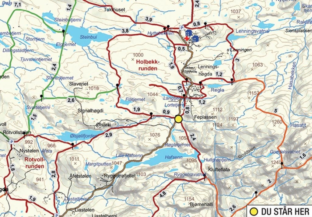Løypekart fra Skisporet.no Galleribilde