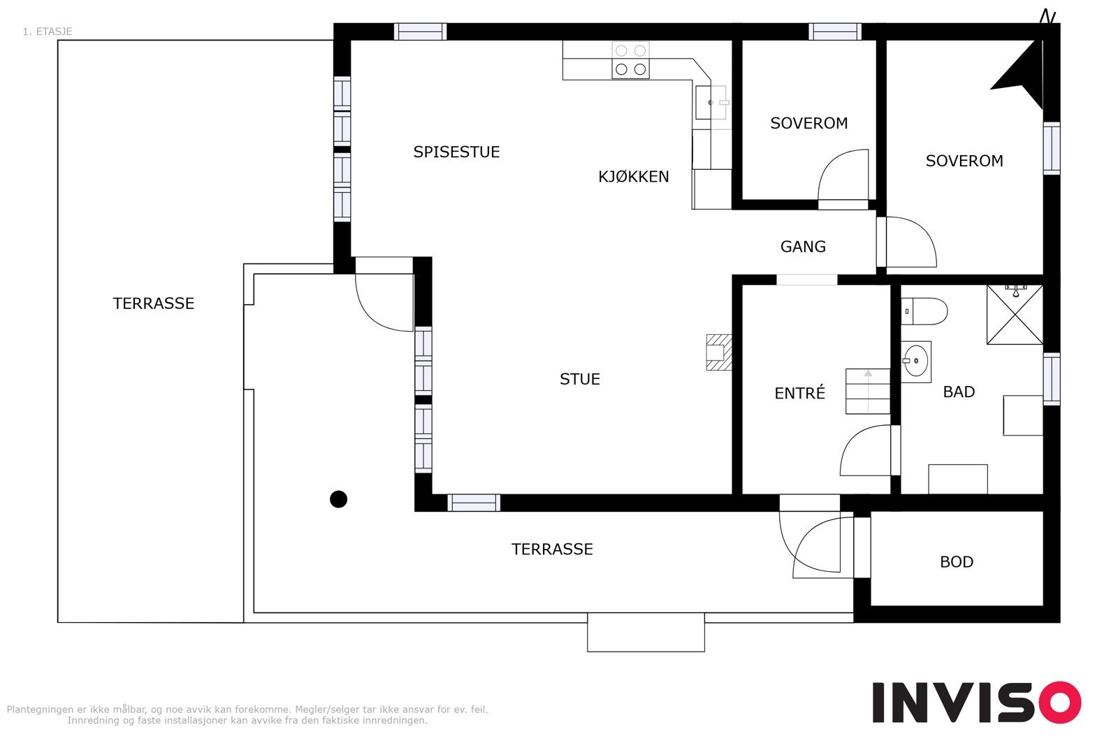 Plantegning 1. etasje. Galleribilde