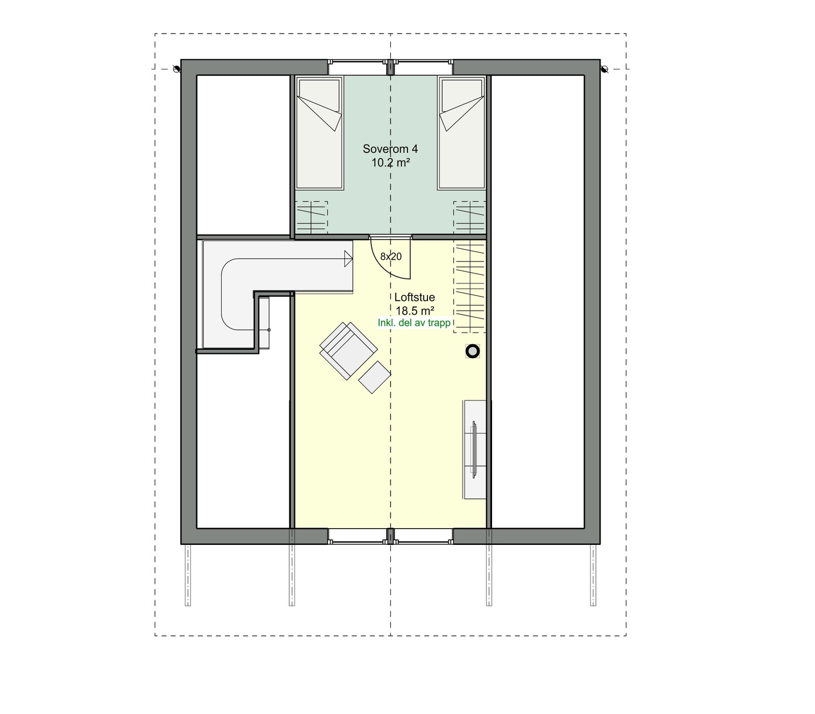 Plan loft Galleribilde