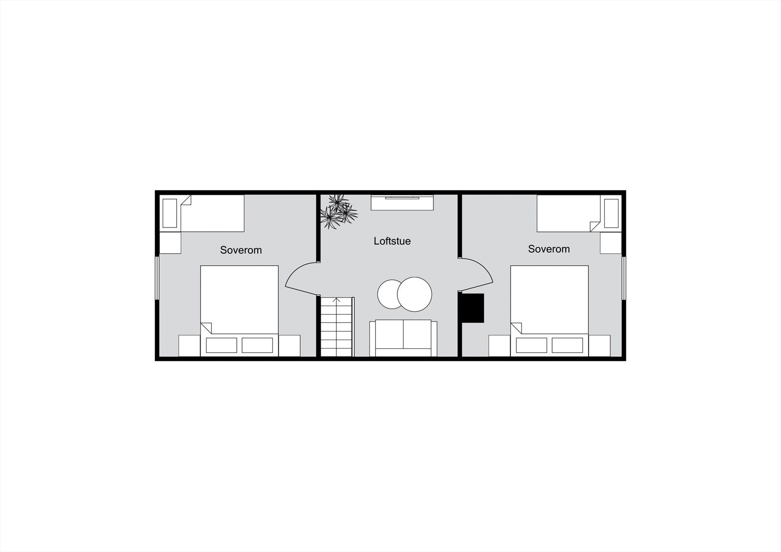 Plantegning loftsetasje Galleribilde