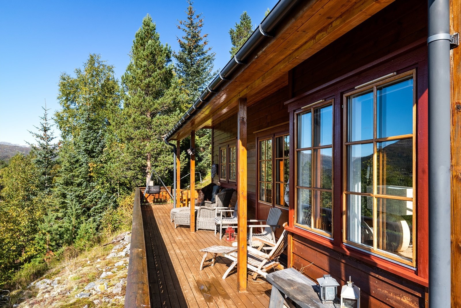 Terrassen er delvis overbygget. Galleribilde