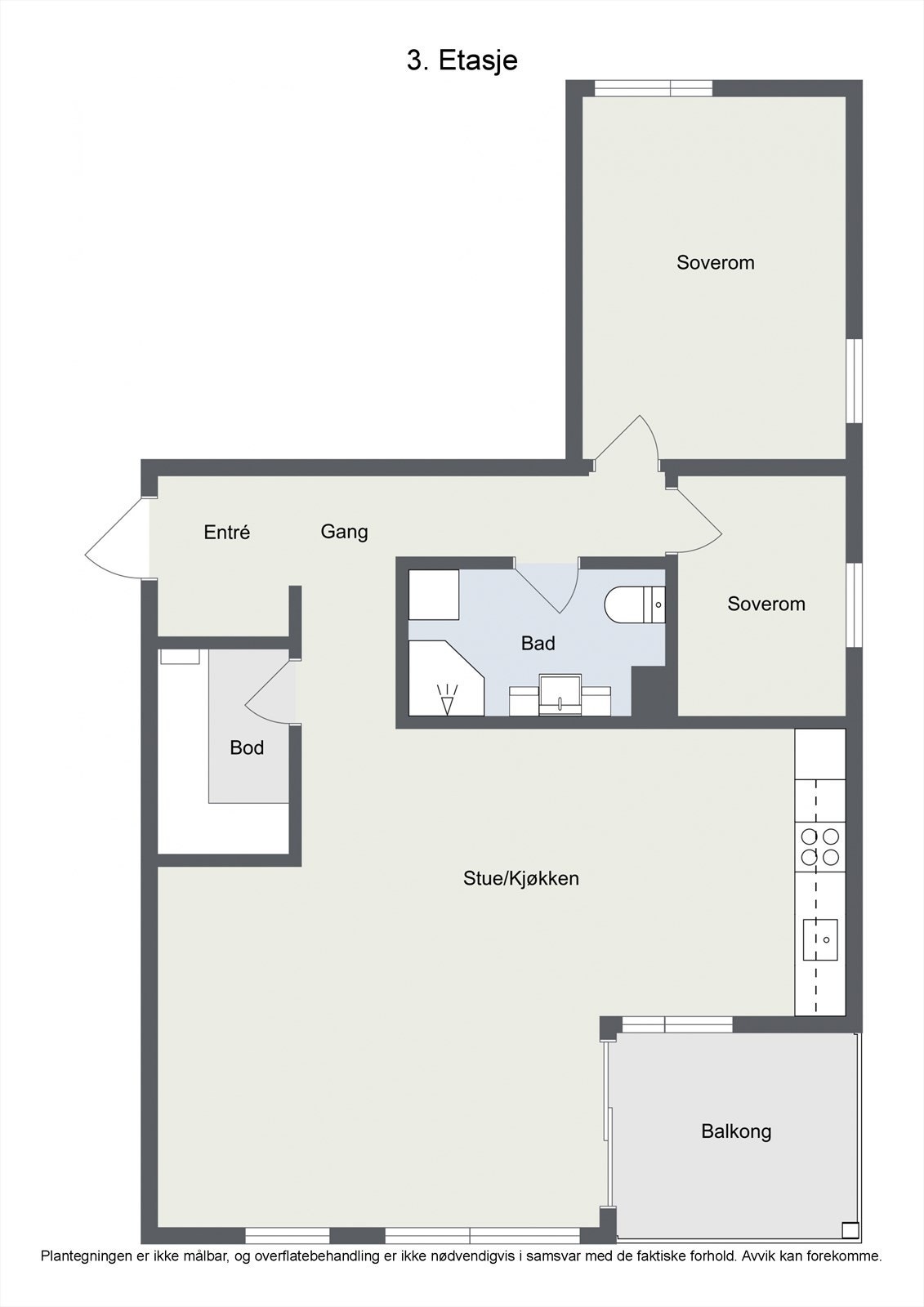 3 etg - Planskisse. Galleribilde